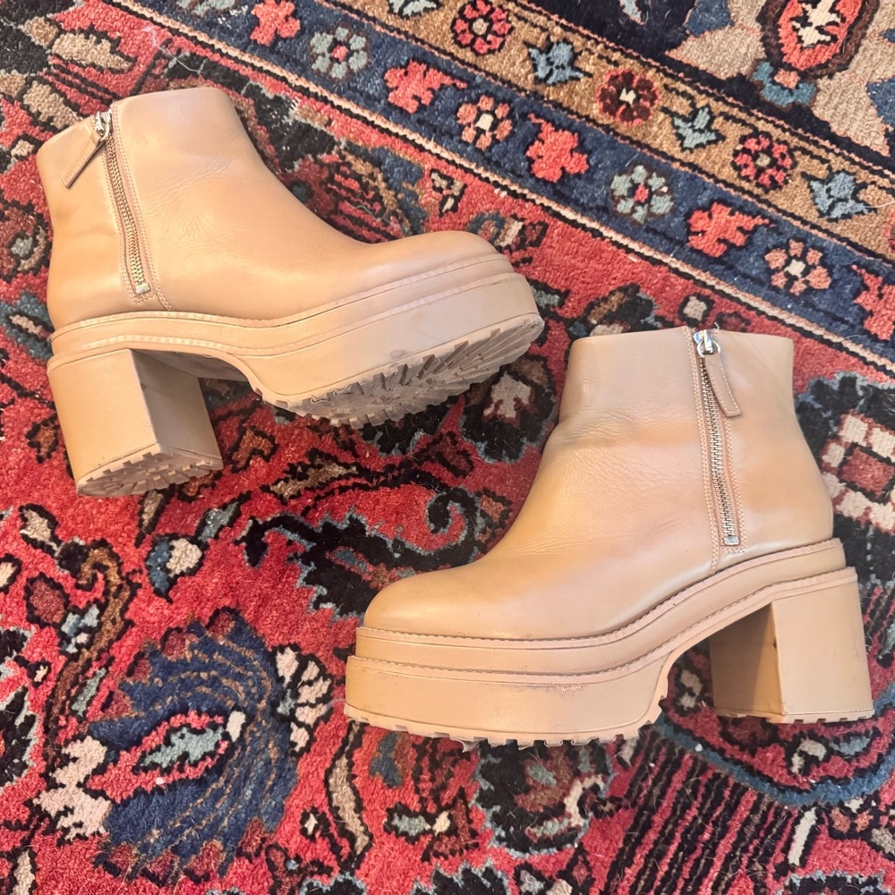 Cult Gaia Tan Heeled Brenda Boots 38